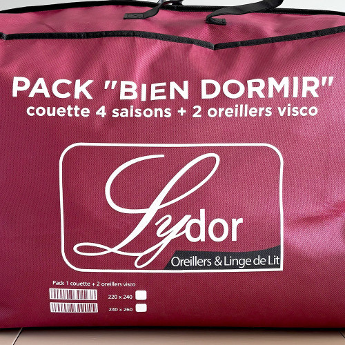 Pack bien dormir : Couette Duo + 2 Oreillers  2