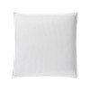 Taie d’oreiller 65x65 cm couleur blanc en jacquard de satin