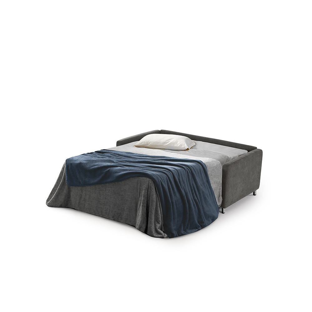 canapé convertible ouvert couleur gris modèle caro