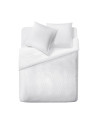 Drap plat jacquard de satin Grand hôtel chez Olyrêve Literie