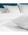 Drap plat jacquard de satin Grand hôtel chez Olyrêve Literie