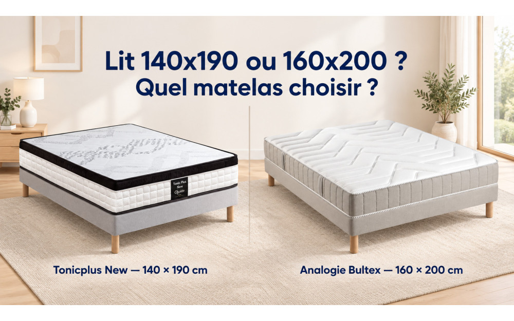 Lits 140x190 ou 160x200 : quel matelas choisir ?
